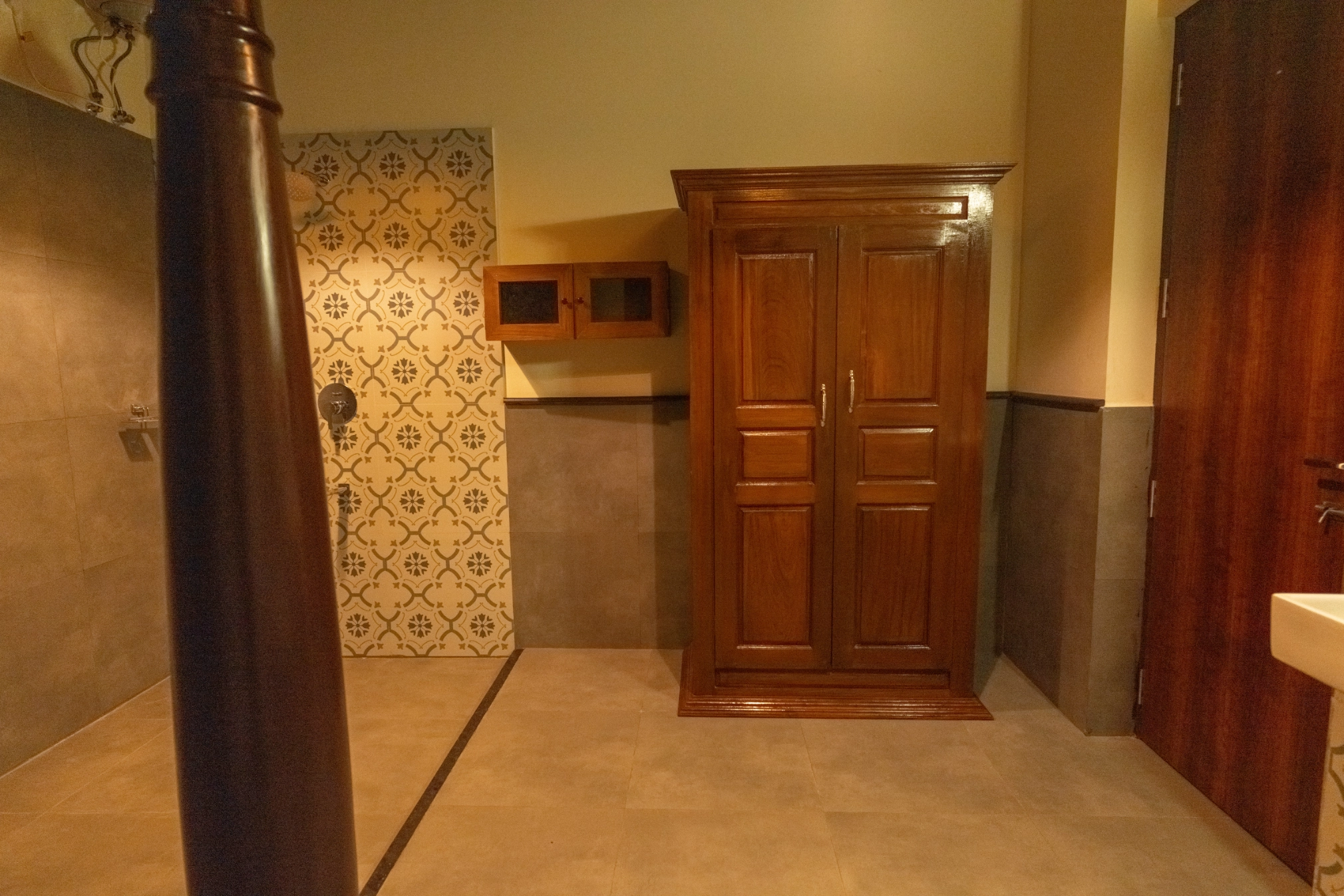 Heritage-style bathroom entrance